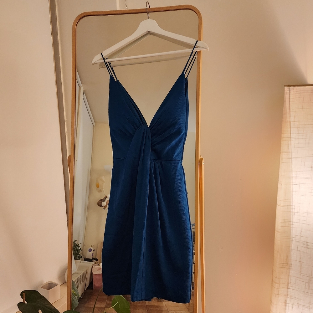 Blue Cocktail Mini Dress